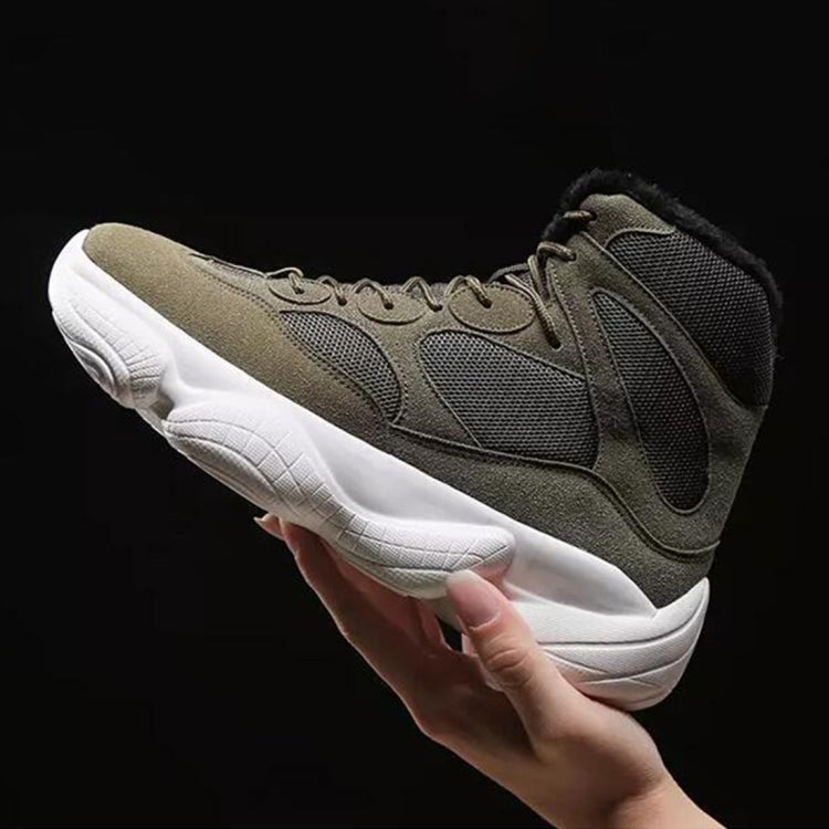 Casual Plus Velvet Lace Up Men High Top Warm Shoes