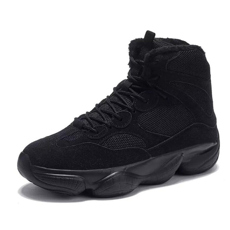 Casual Plus Velvet Lace Up Men High Top Warm Shoes