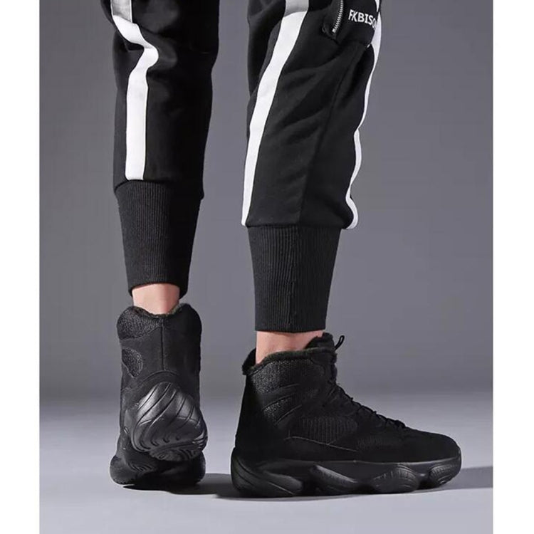 Casual Plus Velvet Lace Up Men High Top Warm Shoes