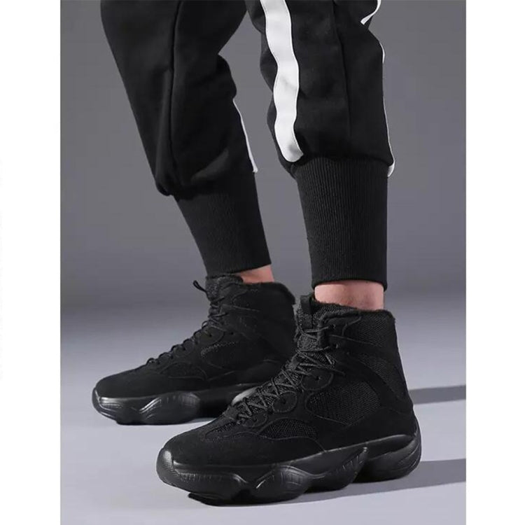Casual Plus Velvet Lace Up Men High Top Warm Shoes