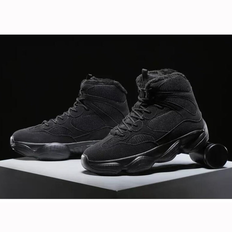 Casual Plus Velvet Lace Up Men High Top Warm Shoes