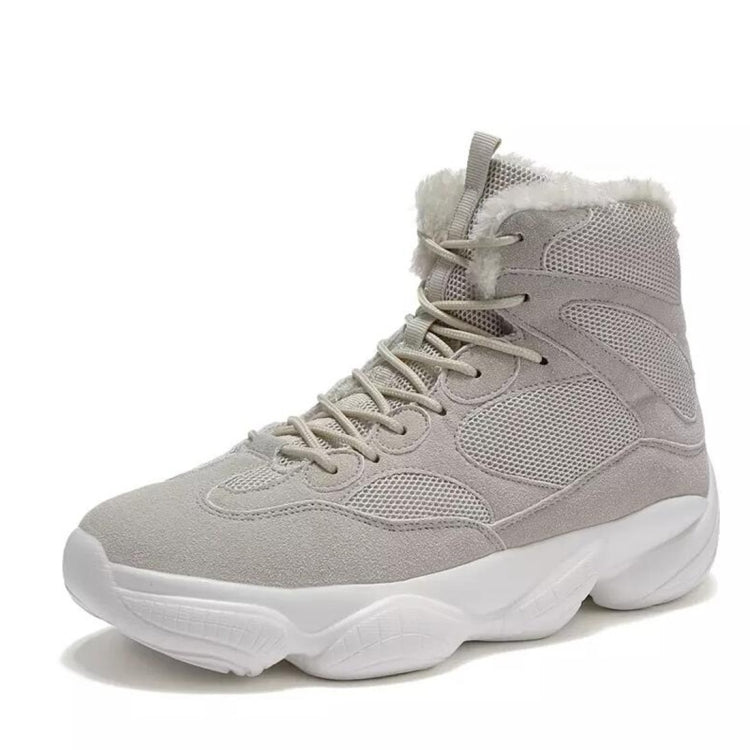 Casual Plus Velvet Lace Up Men High Top Warm Shoes