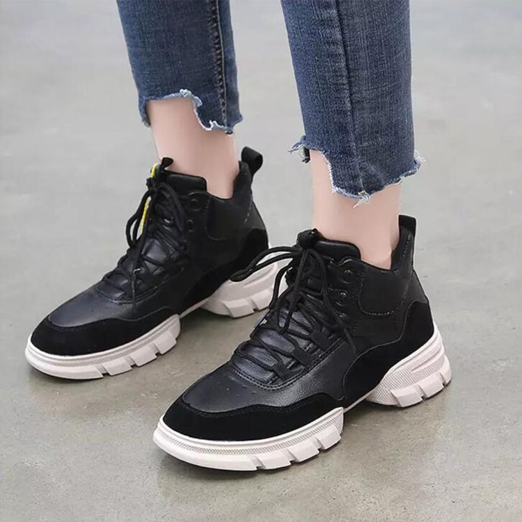 Fashion Sports Shoes Wild Casual PU Leather High-top Girl Shoes