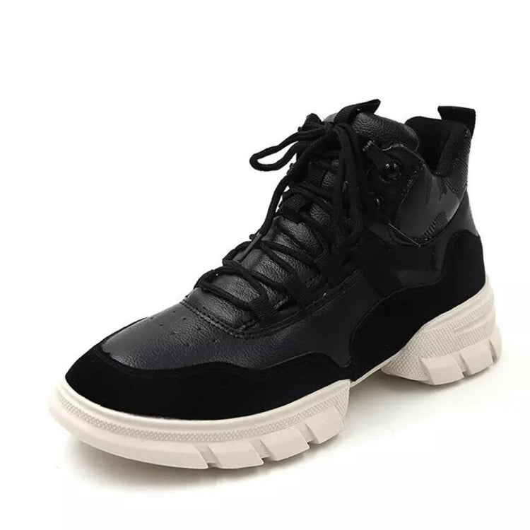 Fashion Sports Shoes Wild Casual PU Leather High-top Girl Shoes