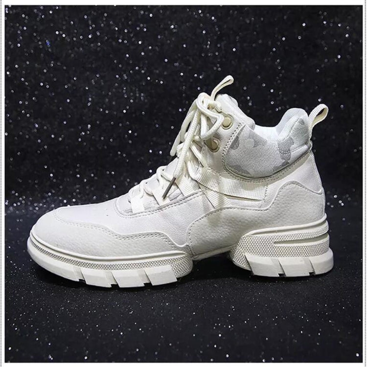 Fashion Sports Shoes Wild Casual PU Leather High-top Girl Shoes