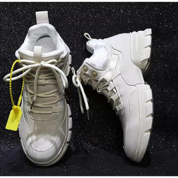 Fashion Sports Shoes Wild Casual PU Leather High-top Girl Shoes