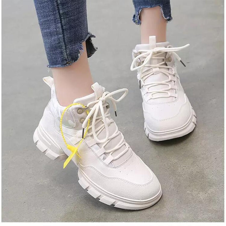 Fashion Sports Shoes Wild Casual PU Leather High-top Girl Shoes