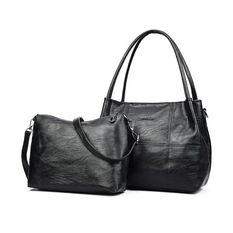 2 in 1 Casual PU Shoulder Bag Ladies Handbag Messenger Bag