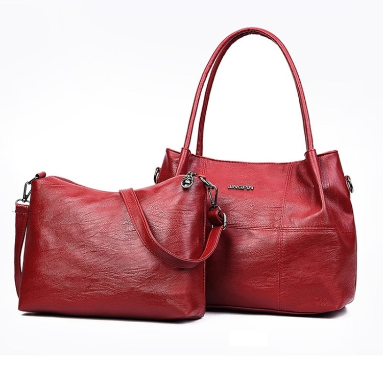 2 in 1 Casual PU Shoulder Bag Ladies Handbag Messenger Bag