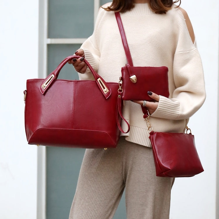 3 in 1 Casual PU Shoulder Bag Ladies Handbag Messenger Bag