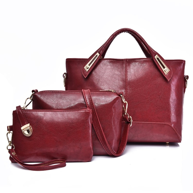 3 in 1 Casual PU Shoulder Bag Ladies Handbag Messenger Bag