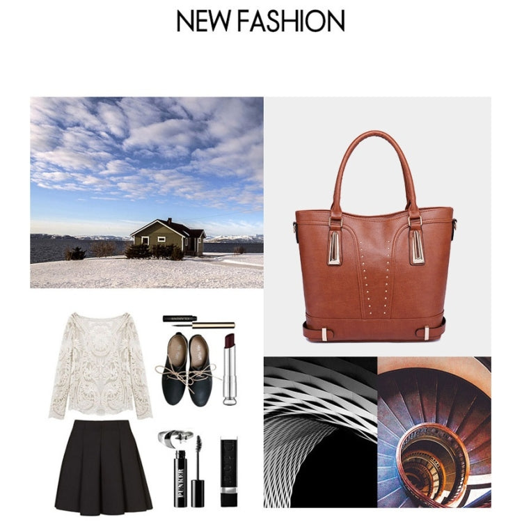 3 in 1 Casual PU Shoulder Bag Ladies Handbag Messenger Bag