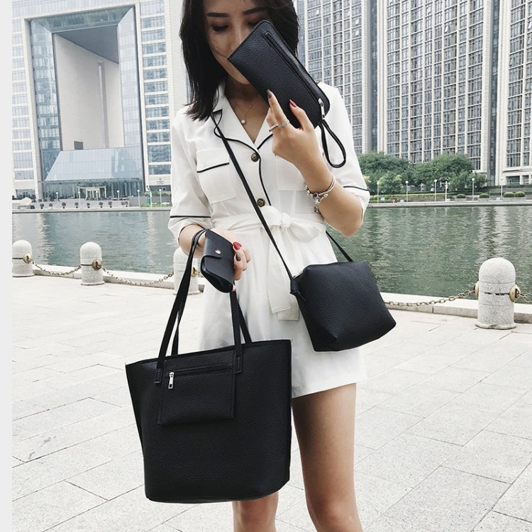 4 in 1 Casual PU Shoulder Bag Ladies Handbag Messenger Bag