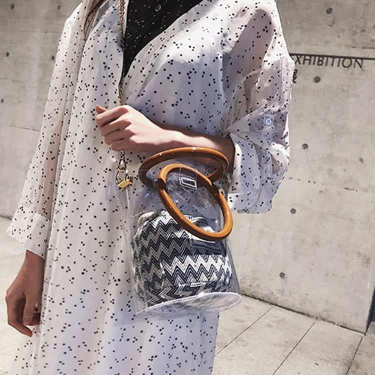 Transparent Plastics Single Shoulder Bag Messenger Bag Chain Bag Ladies Handbag
