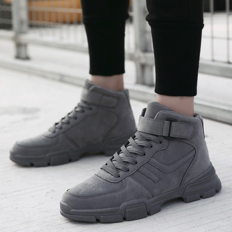 Fashion Trend High-top Solid Color Outdoor Casual Shoes for Men