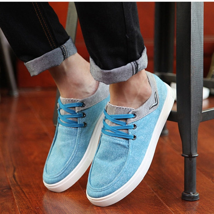 Solid Color Breathable Lace-up Fashion Casual Canvas Shoes for Men