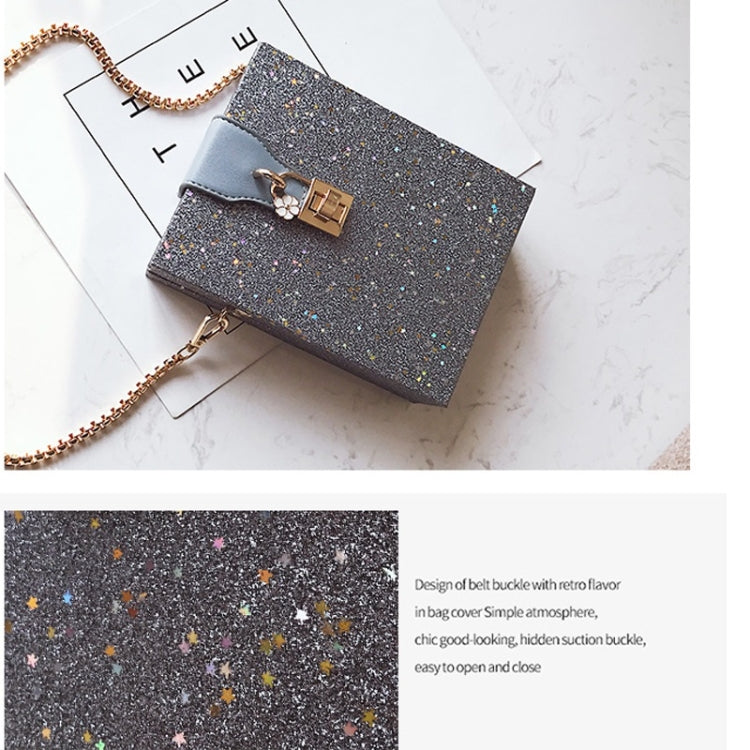 Lock Buckle Glitter Box Small Square Bag PU Single Shoulder Bag Ladies Handbag Messenger Bag