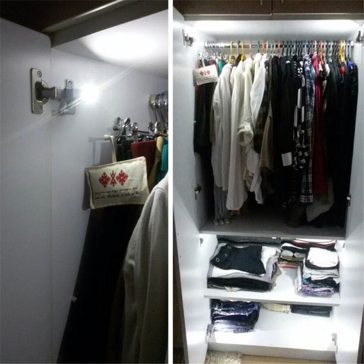 6 PCS YWXLight Induction Wardrobe Closet Inner Hinge Light Door Clip LED Night Light