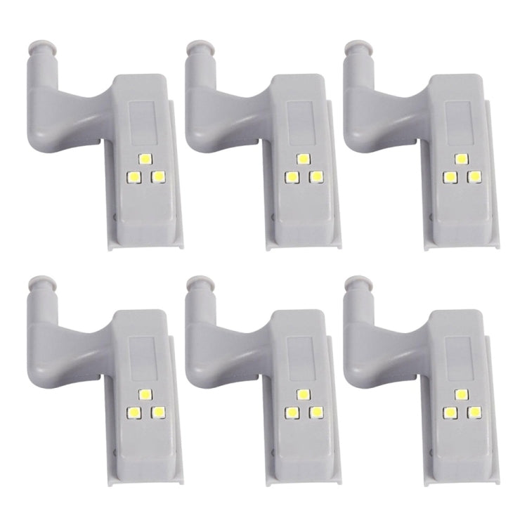 6 PCS YWXLight Induction Wardrobe Closet Inner Hinge Light Door Clip LED Night Light
