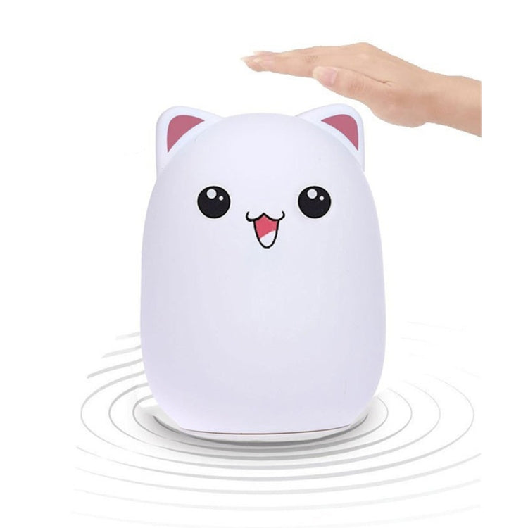 YWXLight Color Change Cat Shape USB Rechargeable LED Silicone Soft Nightlight