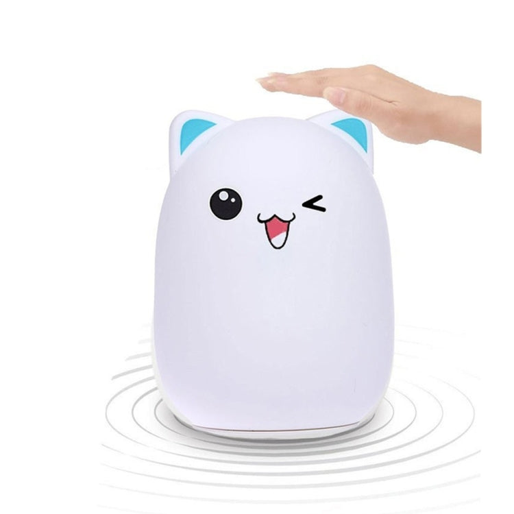 YWXLight Color Change Cat Shape USB Rechargeable LED Silicone Soft Nightlight