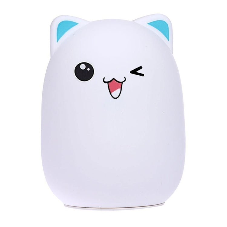 YWXLight Color Change Cat Shape USB Rechargeable LED Silicone Soft Nightlight