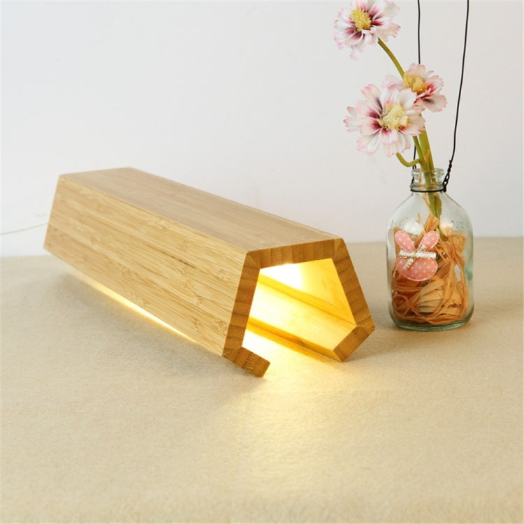 YWXLight 5W Wood Rustic Style LED Table Lamp Decor Lighting Modern Lampshade