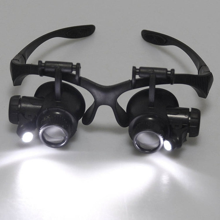 YWXLight Headband Eyewear Magnifier Loupe Jeweler Magnifying Glasses Tool Set with LED Light