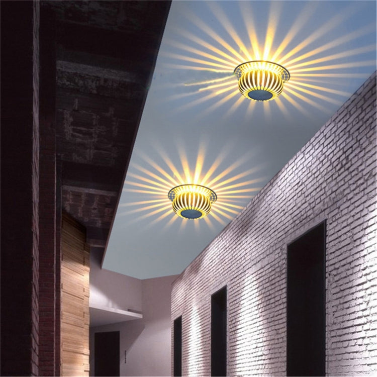 YWXLight 3W Pumpkin Shape Modern LED Wall Light for Living Room, Bedroom, Bathroom, Corridor, AC 110-240V