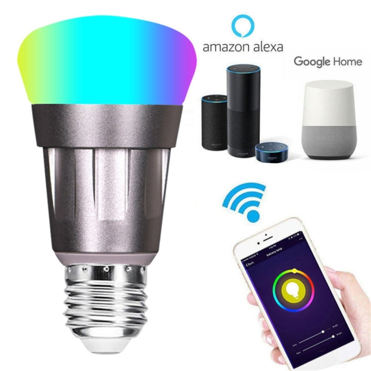 YWXLight E27 7W WiFi Smart Bulb APP Remote Control RGBW Tone Light Bulb LED Voice Light