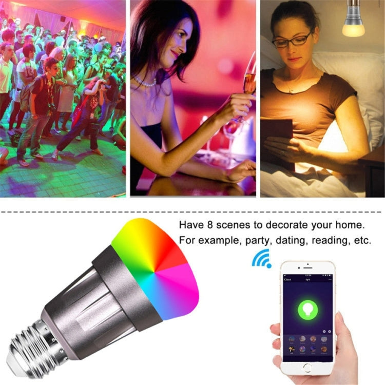 YWXLight E27 7W WiFi Smart Bulb APP Remote Control RGBW Tone Light Bulb LED Voice Light