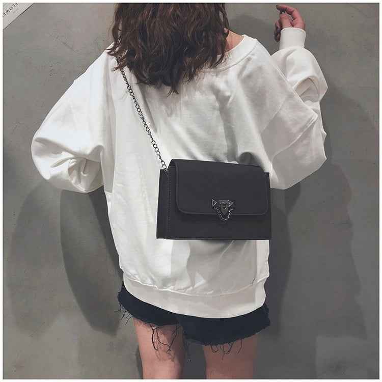 Matte PU Shoulder Bag Small Square Bag Ladies Handbag Messenger Bag