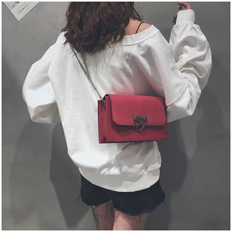 Matte PU Shoulder Bag Small Square Bag Ladies Handbag Messenger Bag