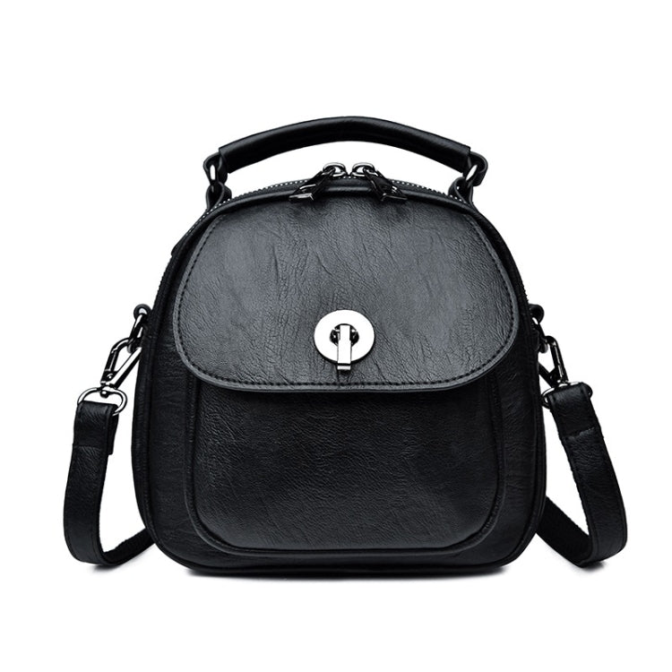 Fashion PU Double Shoulders Bag Messenger Bag Ladies Backpack Handbag