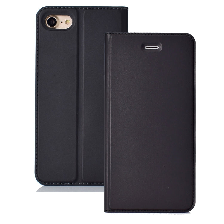 Ultra-thin Pressed Magnetic TPU+PU Leather Case for iPhone 7 & 8, with Card Slot & Holder