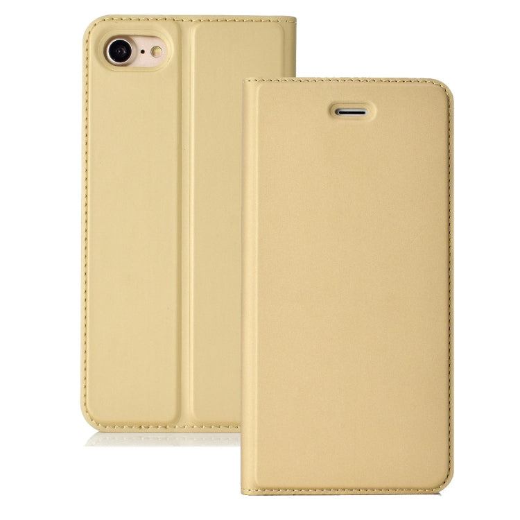 Ultra-thin Pressed Magnetic TPU+PU Leather Case for iPhone 7 & 8, with Card Slot & Holder