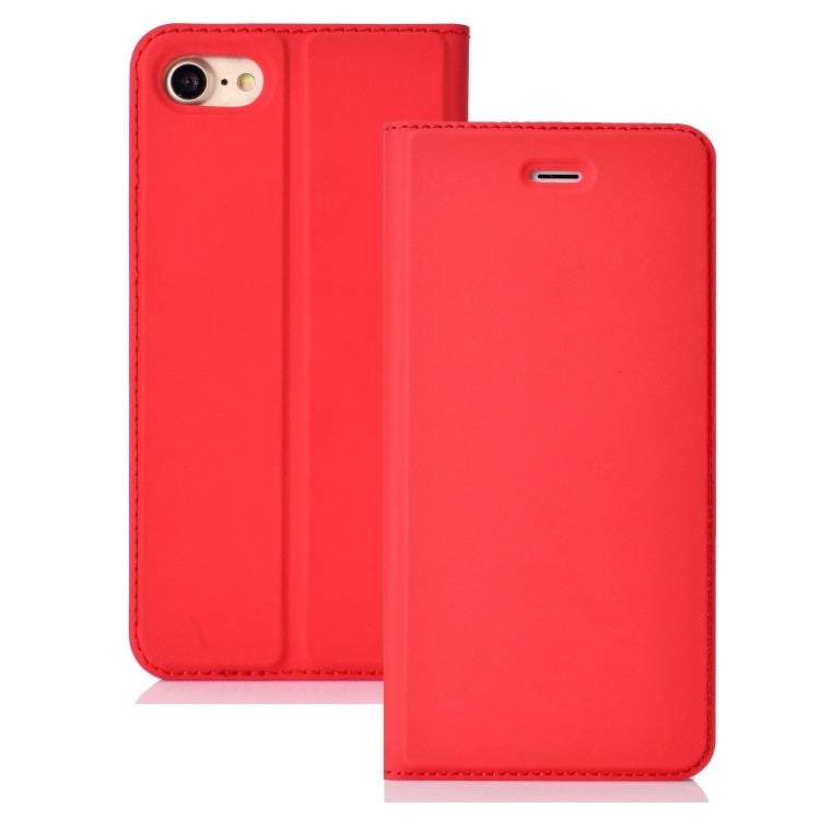 Ultra-thin Pressed Magnetic TPU+PU Leather Case for iPhone 7 & 8, with Card Slot & Holder