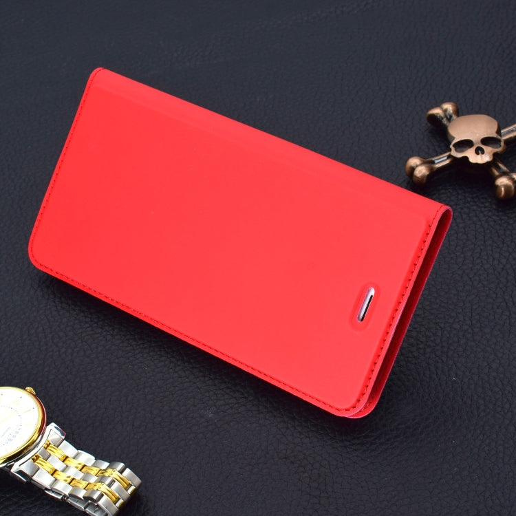 Ultra-thin Pressed Magnetic TPU+PU Leather Case for iPhone 7 & 8, with Card Slot & Holder