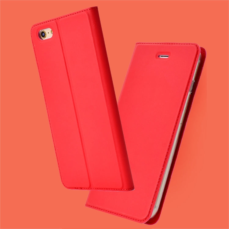 Ultra-thin Pressed Magnetic TPU+PU Leather Case for iPhone 6 Plus & 6s Plus, with Card Slot & Holder