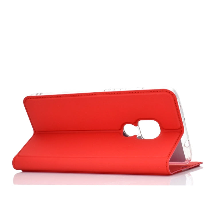 Ultra-thin Pressed Magnetic TPU+PU Leathe Case for Huawei Mate 20, with Card Slot & Holder