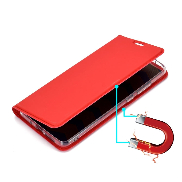 Ultra-thin Pressed Magnetic TPU+PU Leathe Case for Huawei Mate 20, with Card Slot & Holder