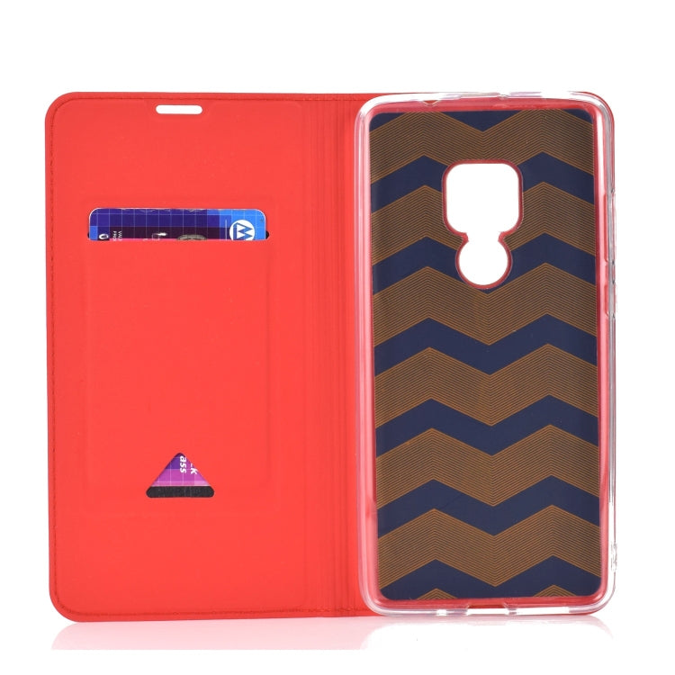 Ultra-thin Pressed Magnetic TPU+PU Leathe Case for Huawei Mate 20, with Card Slot & Holder