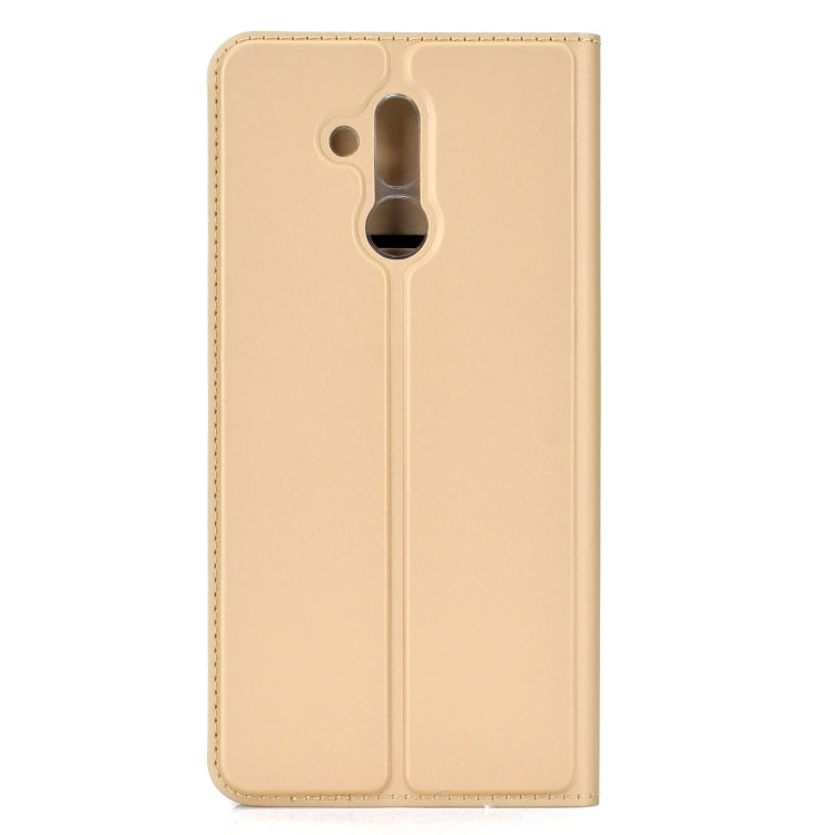 Ultra-thin Pressed Magnetic TPU+PU Leathe Case for Huawei Mate 20 Lite, with Card Slot & Holder
