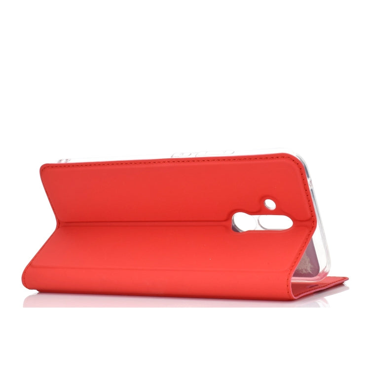 Ultra-thin Pressed Magnetic TPU+PU Leathe Case for Huawei Mate 20 Lite, with Card Slot & Holder