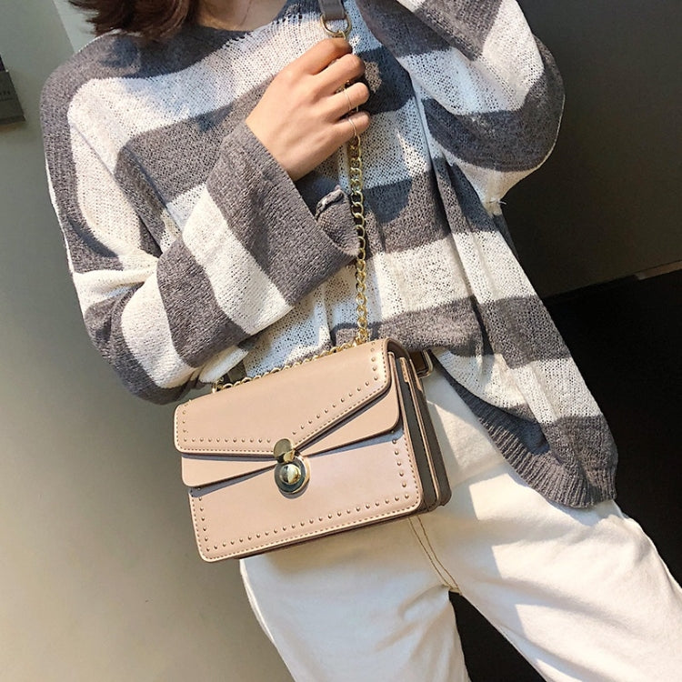 Rivet PU Leather Single Shoulder Bag Small Square Bag Ladies Messenger Handbag