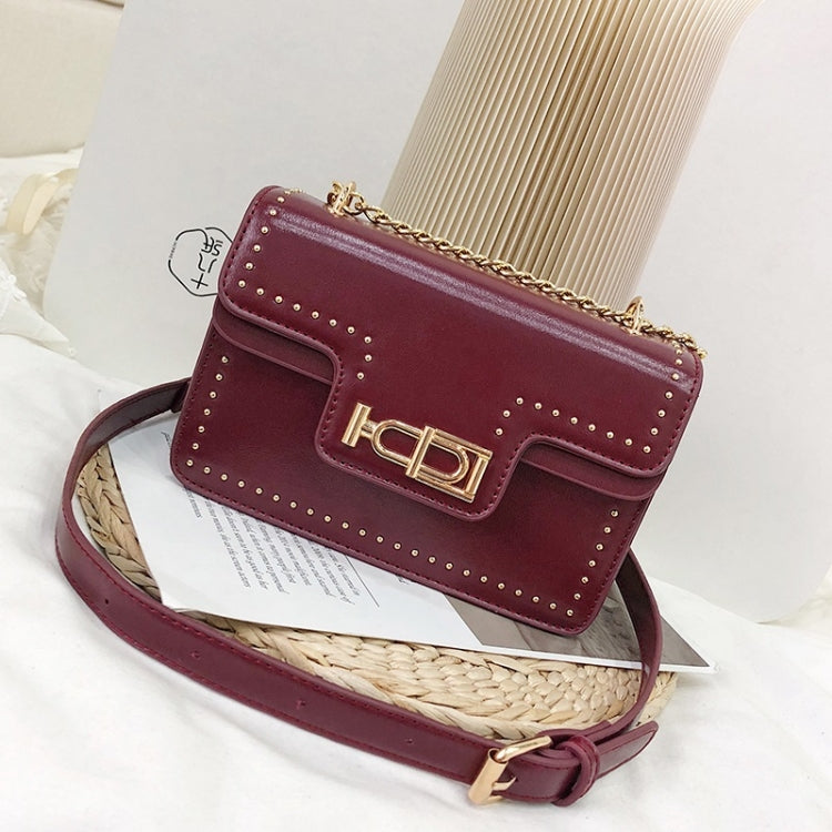 Rivet Shoulder Bag Small Square Bag Ladies Messenger Handbag
