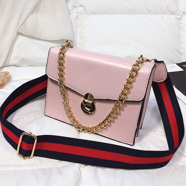 Pure Color Fashion Double-strap Single Shoulder Bag Ladies Messenger Handbag