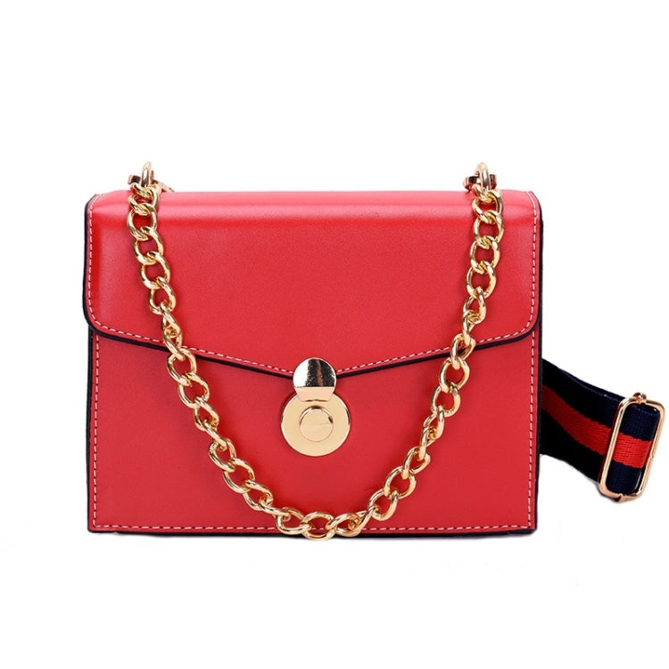 Pure Color Fashion Double-strap Single Shoulder Bag Ladies Messenger Handbag