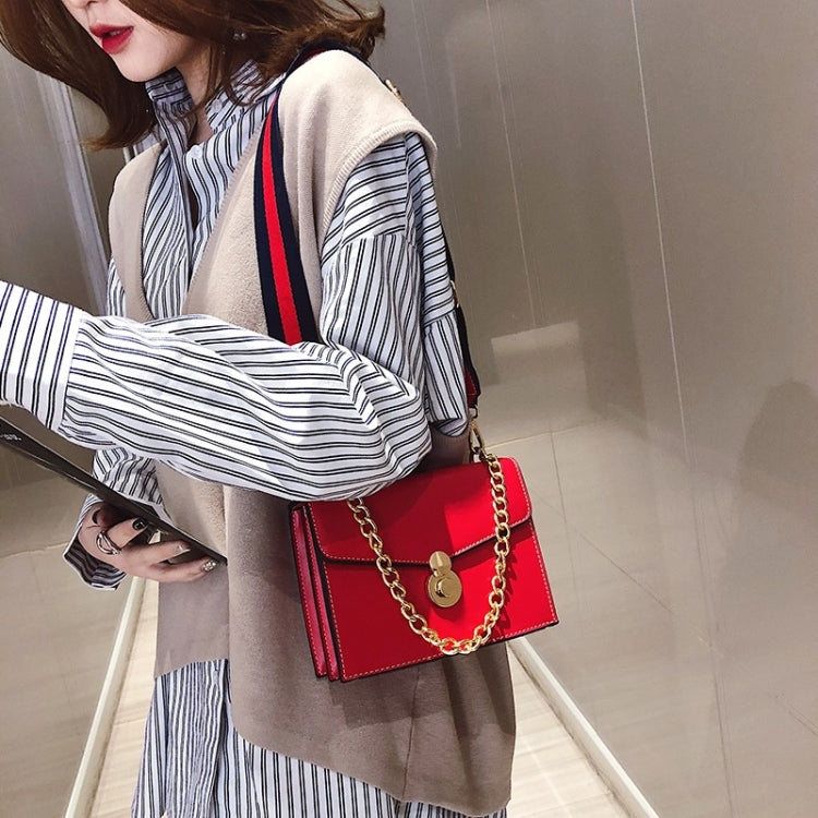 Pure Color Fashion Double-strap Single Shoulder Bag Ladies Messenger Handbag