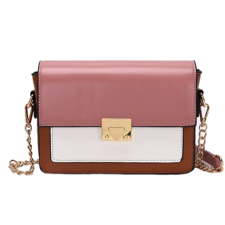 Lock Buckle Color Matching Single Shoulder Bag Small Square Bag Ladies Messenger Bag Handbag